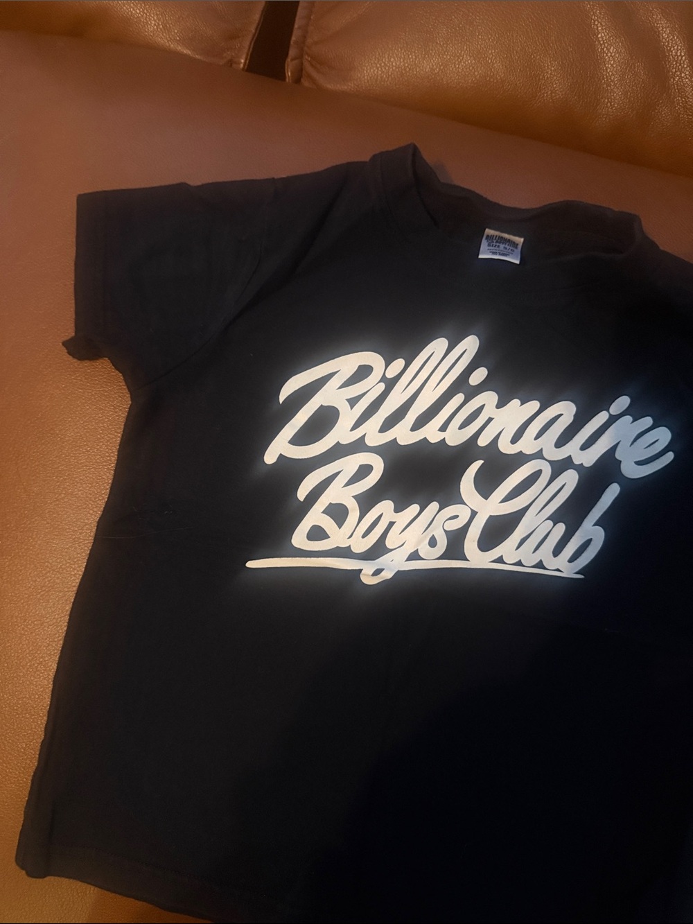 Billionaire Boys Club Black Tee with White Script Logo - Picture 3 of 3